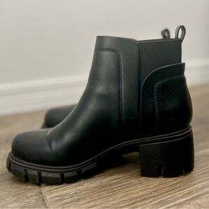 Black Chunky Ankle Booties